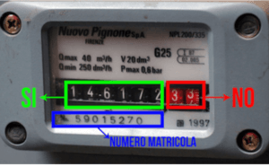 Autolettura Contatore Gas vecchio Eneide Energia